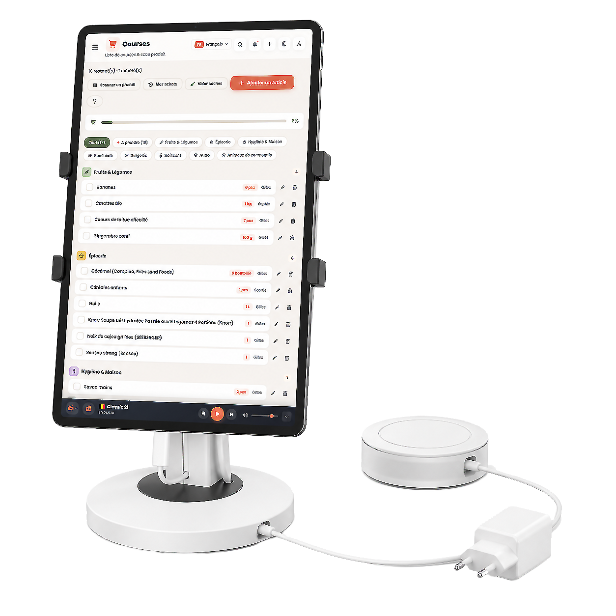Ylio Touch, tablette familiale sur socle