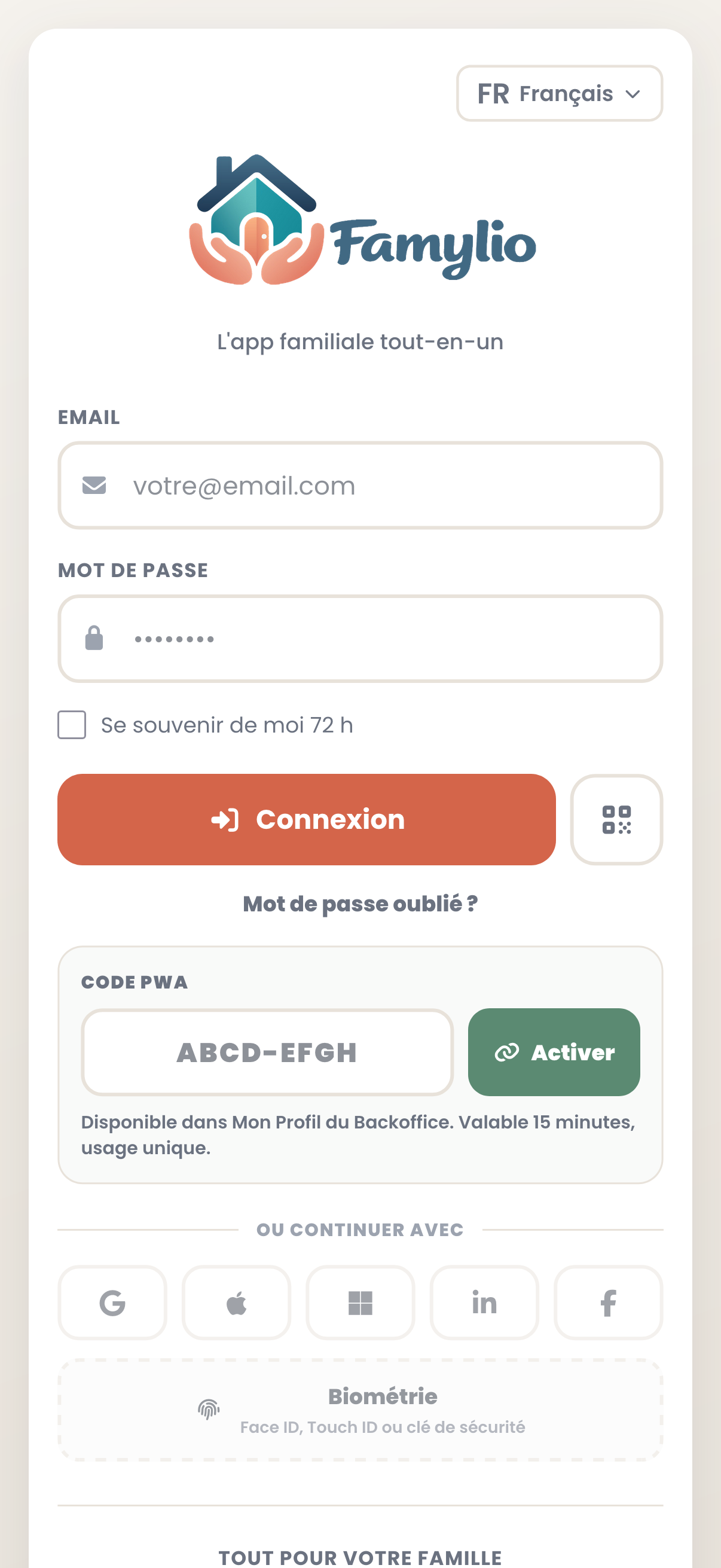 Contacts familiaux, dans l’écosystème Famylio OS